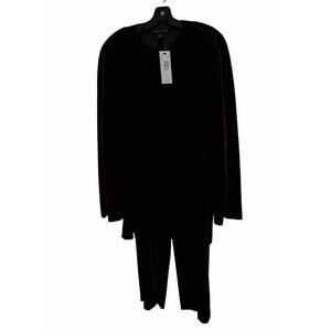 Linda Allard Ellen Tracy velvet jacket and pants set size 16 NWT